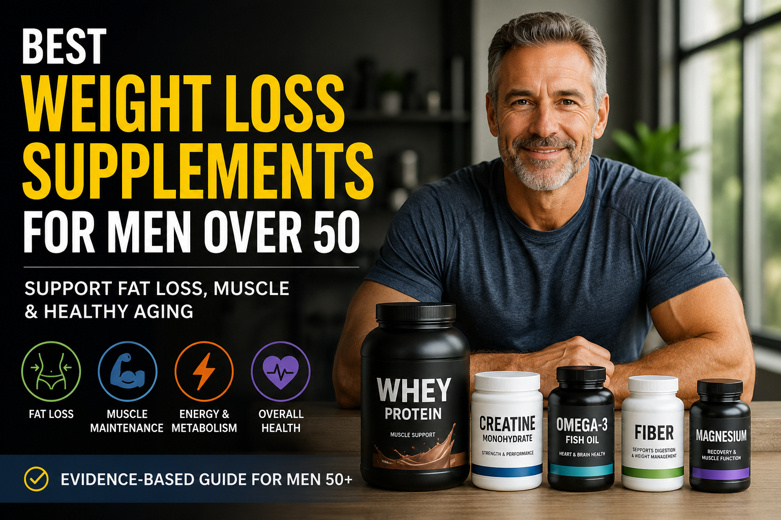 Best Weight Loss Supplements for Men Over 50: Expert Reviews and Buying Guide